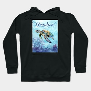 Grandma-Sea Turtle Design Hoodie